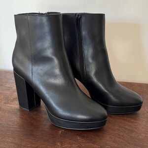 Madden Girl Black Platform Ankle Booties